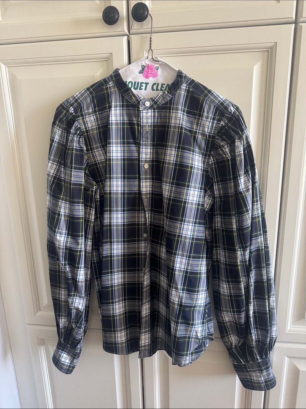 Polo by Ralph Lauren Navy, White & Green Plaid Button-Down Shirt